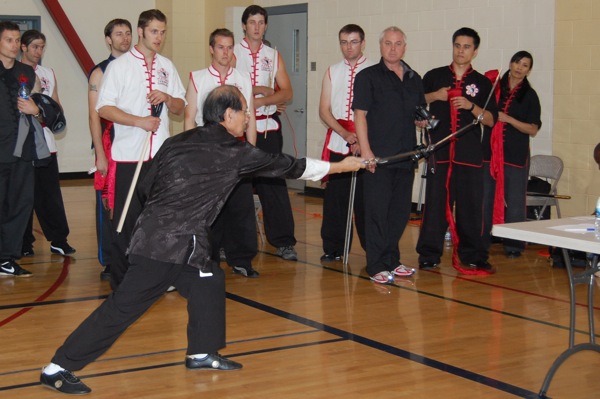 Wong Gong demonstrates chain whip